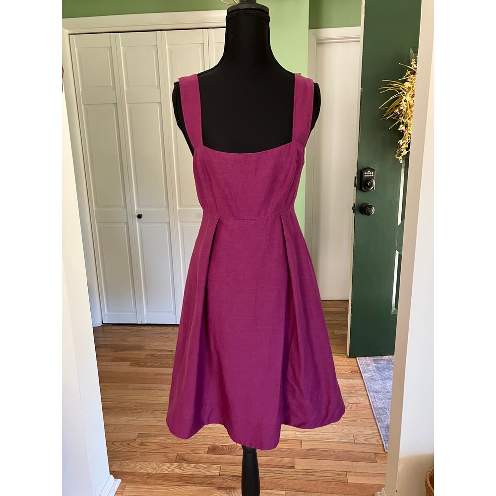 Banana Republic Purple Linen Midi Dress